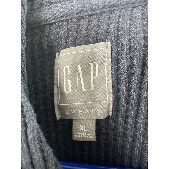 GAP Waffle Knit Hoodie – Washed Black – Size XL - Picture 4 of 6